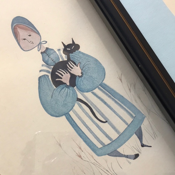 Set of Vintage Bohemian Couple Drawings Artwork - Picture 16 of 16